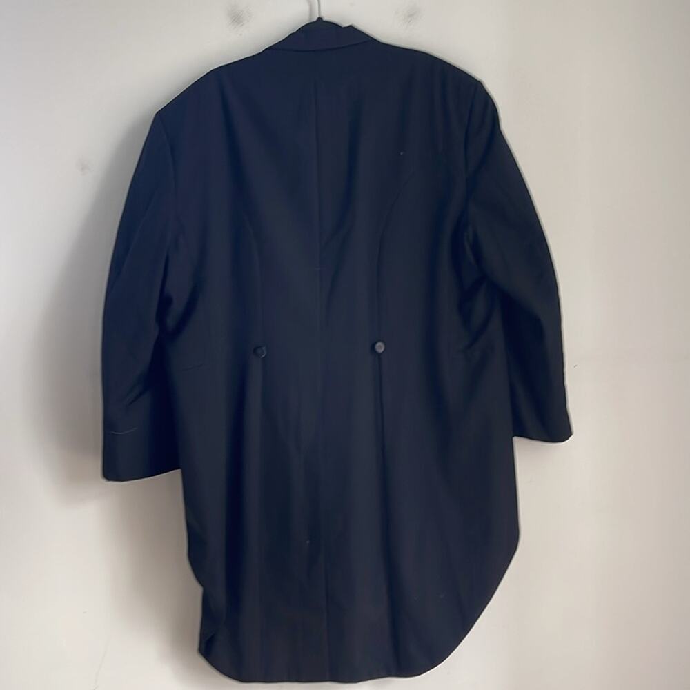 After Six black formal wedding Mardi Gras Ball black tie tuxedo tails coat 56L - Picture 7 of 7